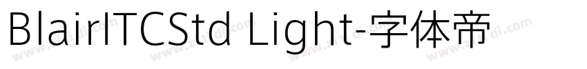 BlairITCStd Light字体转换